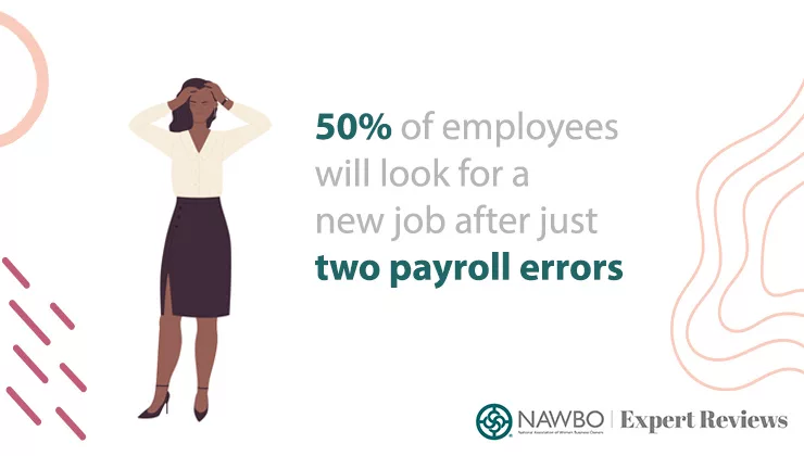 50% of employees will look for a new job after two payroll errors