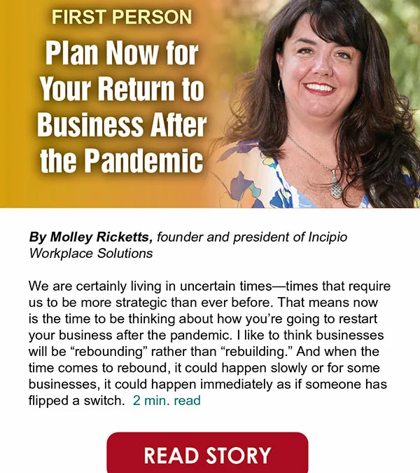Plan Now for Your Return to Business After the Pandemic