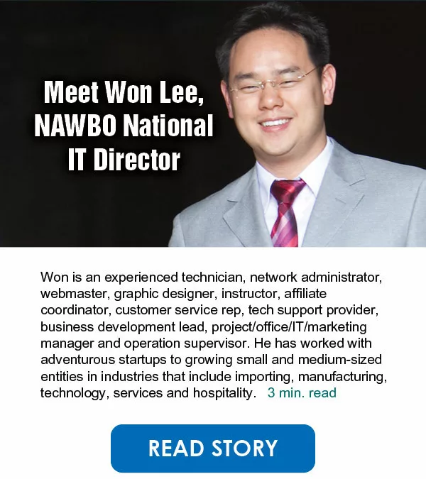 Meet Won Lee, NAWBO National IT Director