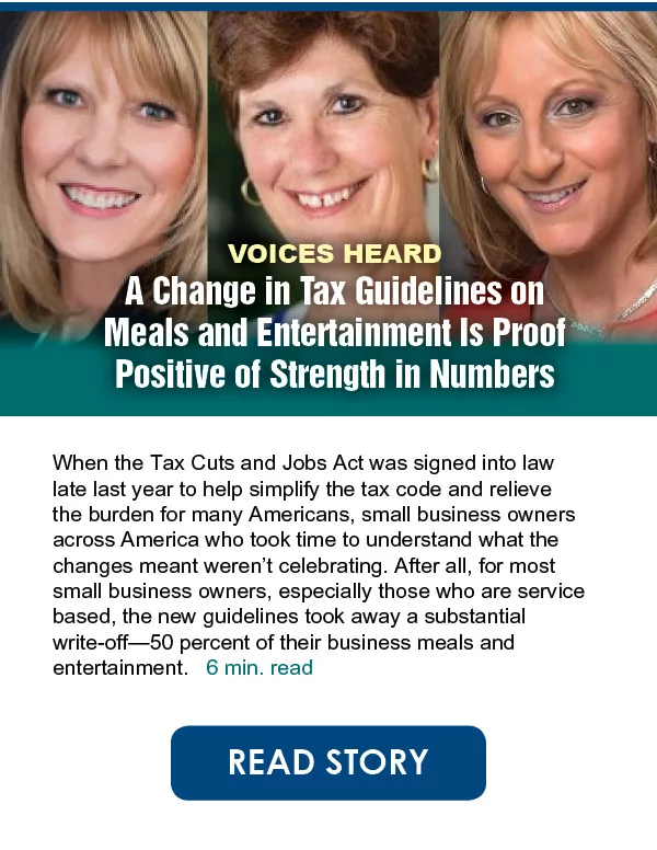A Change in Tax Guidelines on Meals and Entertainment Is Proof Positive of Strength in Numbers
